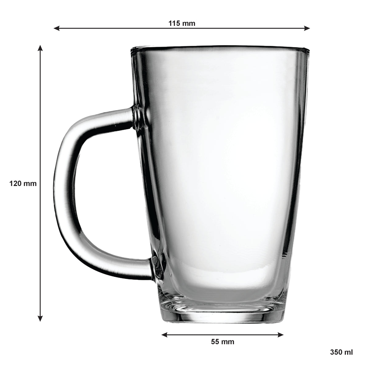 CONSOL SAN MARCO LATTE MUG 4PK, 350ML
