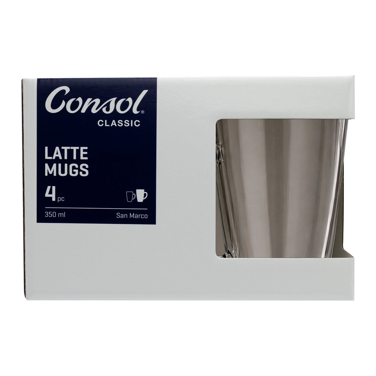 CONSOL SAN MARCO LATTE MUG 4PK, 350ML
