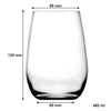 CONSOL BORDEAUX STEMLESS WINE GLASS 4PK, 480ML