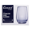 CONSOL BORDEAUX STEMLESS WINE GLASS 4PK, 480ML