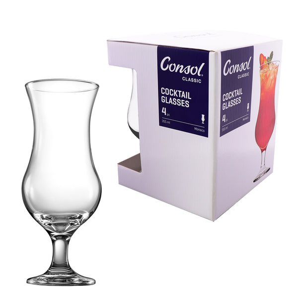 CONSOL MONACO COCKTAIL GLASS 4 PACK, (355ML)