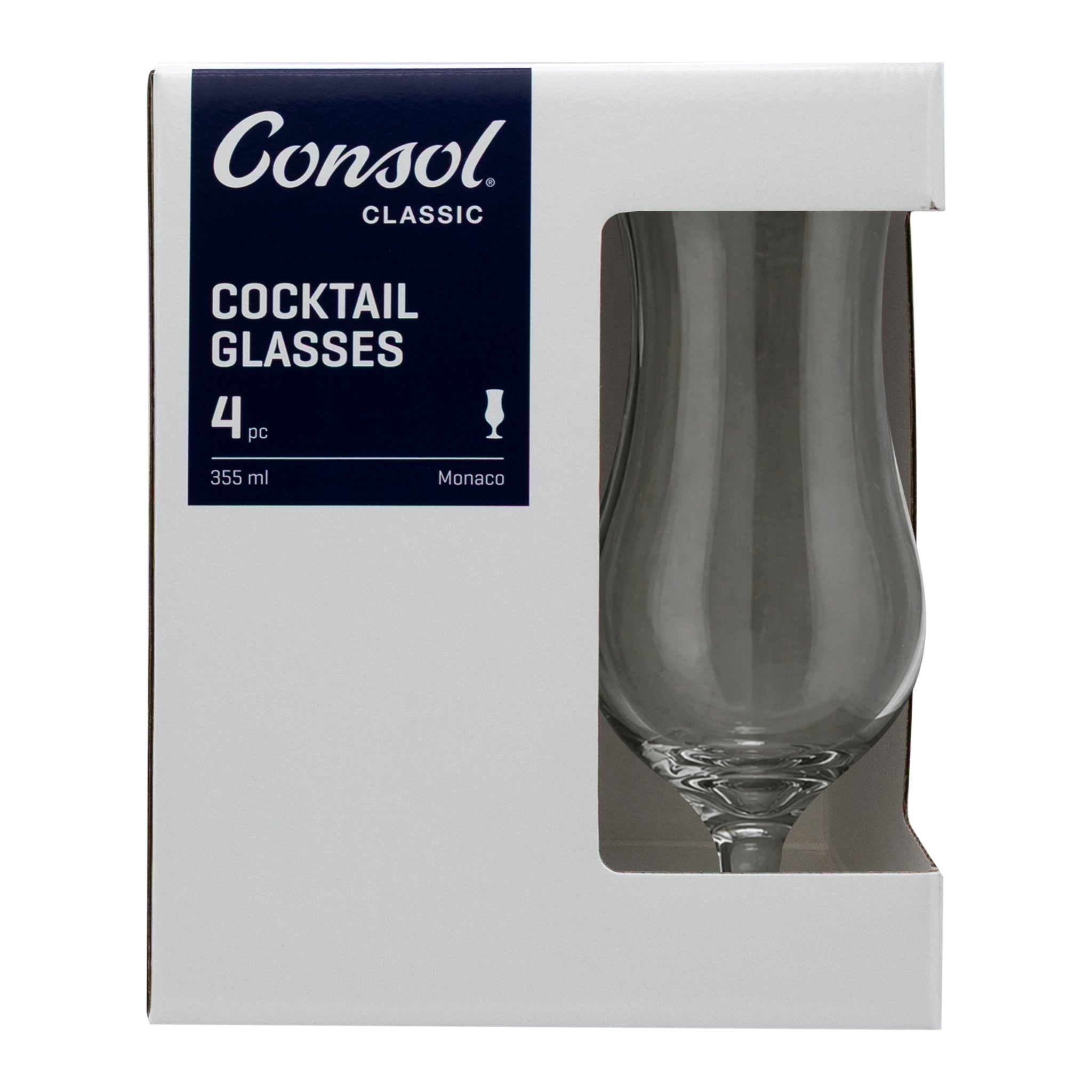CONSOL MONACO COCKTAIL GLASS 4PK, 355ML