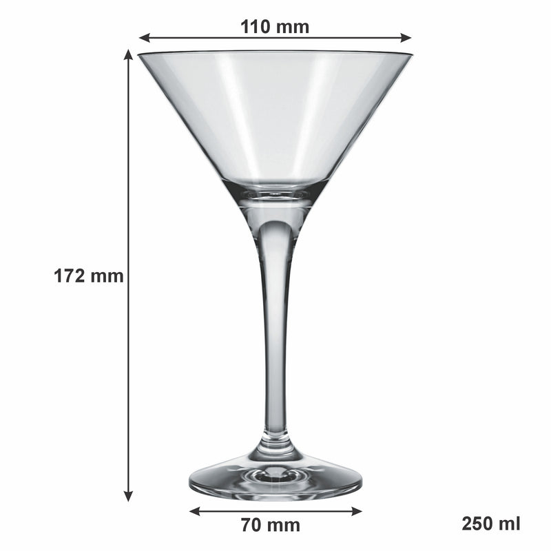 CONSOL SAINT-REMY MARTINI GLASS 4 PACK, (250ML)