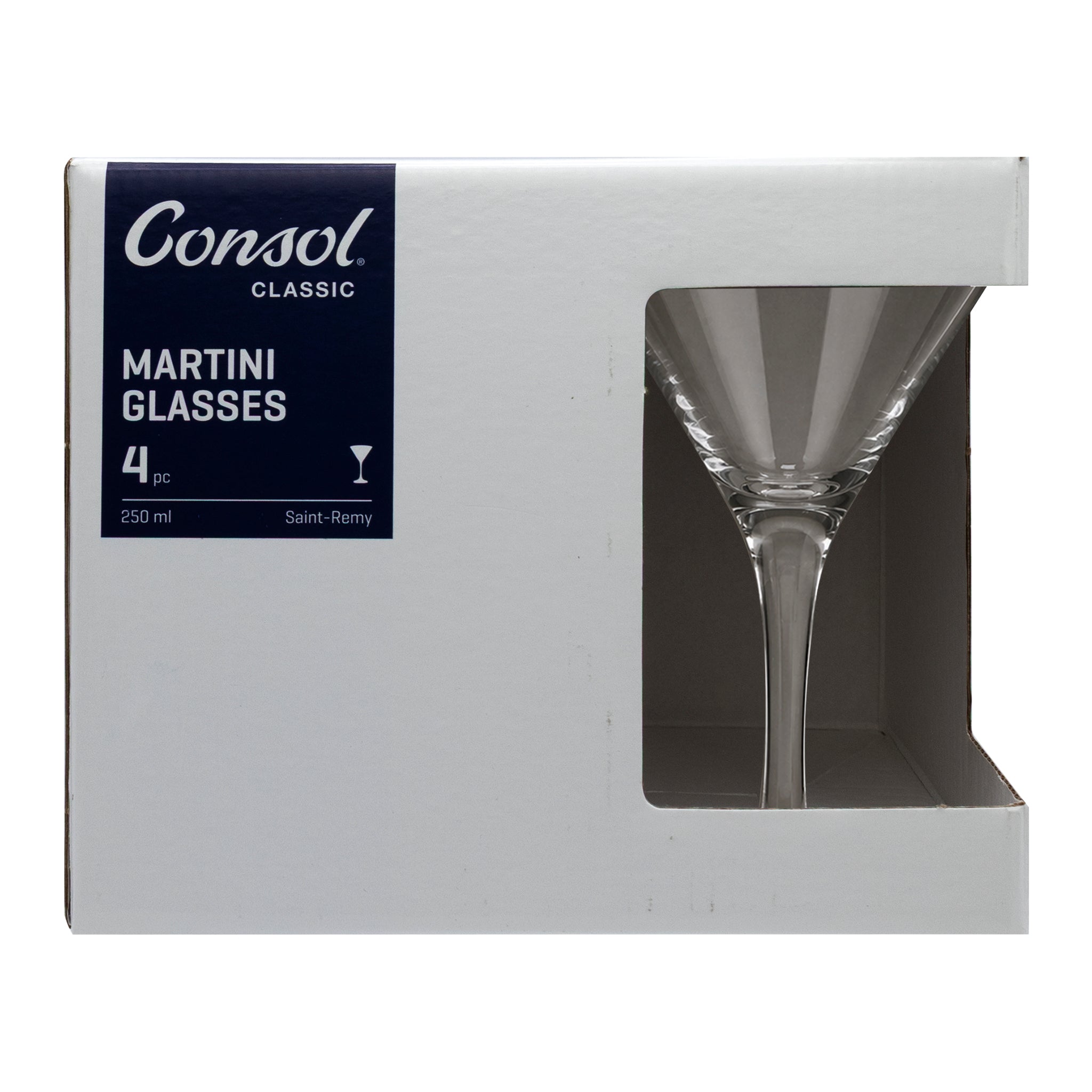 CONSOL SAINT-REMY MARTINI GLASS 4PK, 250ML