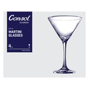 CONSOL SAINT-REMY MARTINI GLASS 4 PACK, (250ML)
