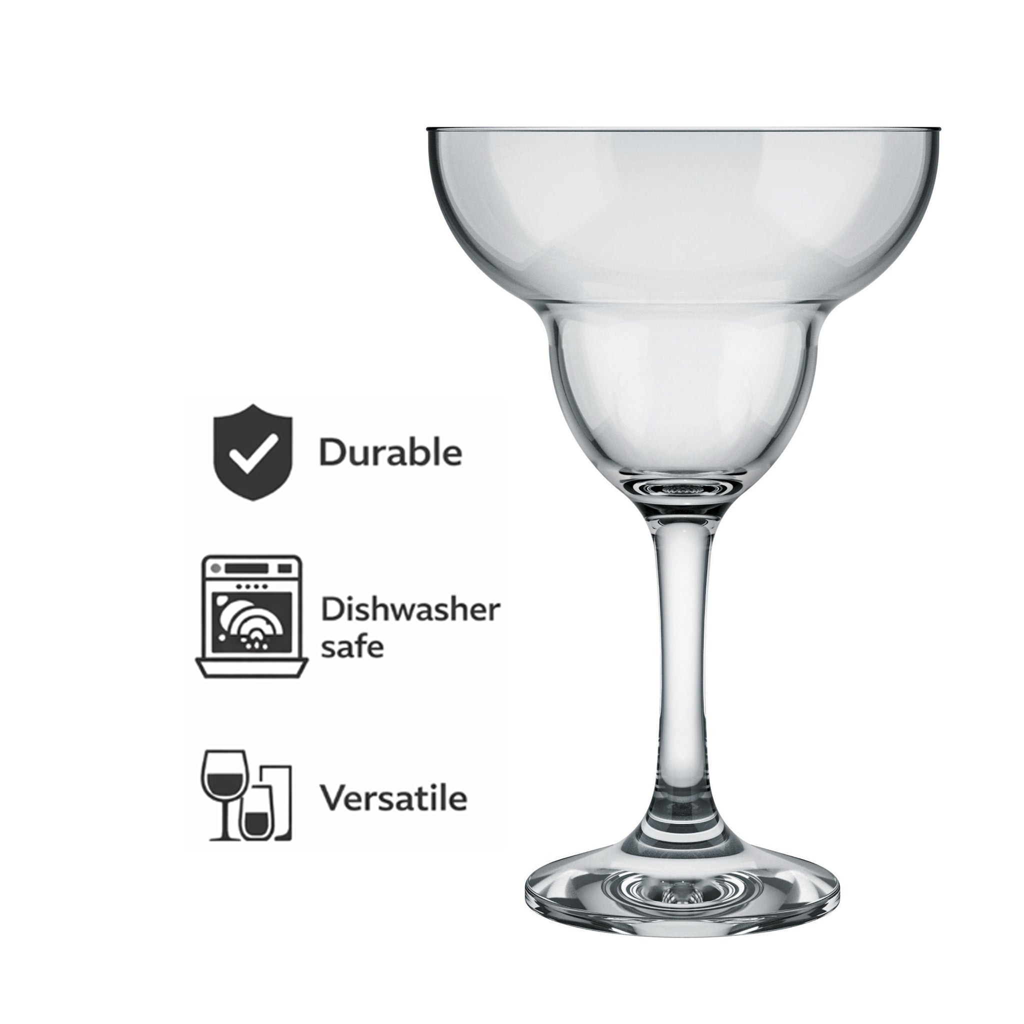 CONSOL TIJUANA MARGARITA STEM COCKTAIL GLASS 4PK, 375ML