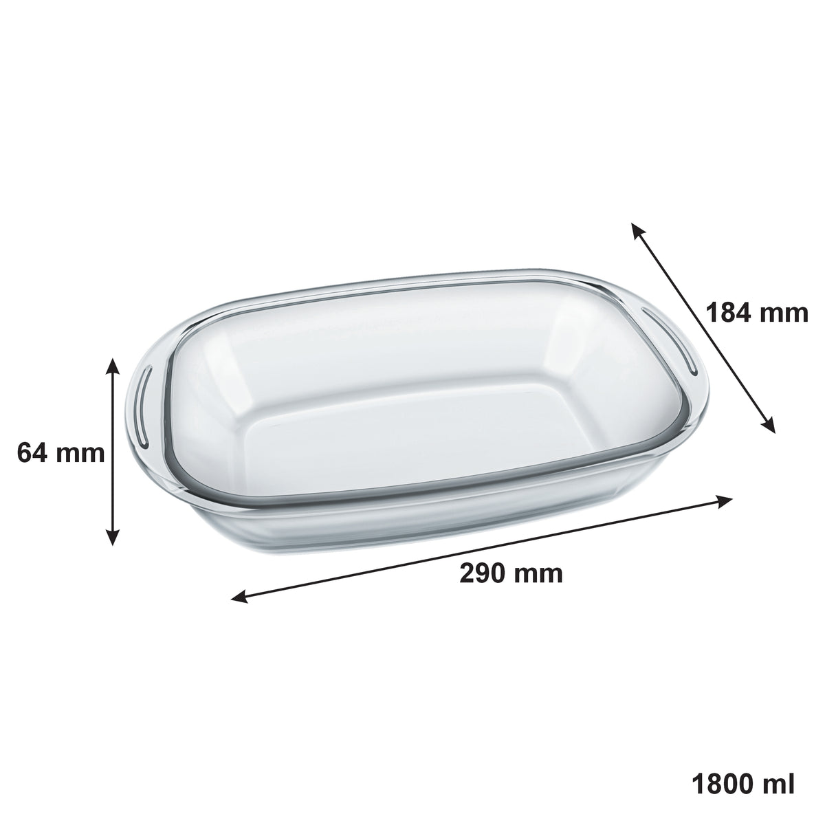 CONSOL LISBON RECTANGULAR ROASTER, 1.8L