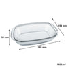 CONSOL LISBON RECTANGULAR ROASTER, 1.8LT (290X184X64MM)