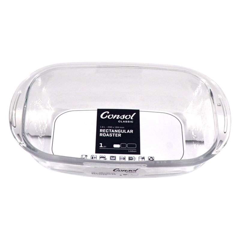 CONSOL LISBON RECTANGULAR ROASTER, 1.8LT (290X184X64MM)