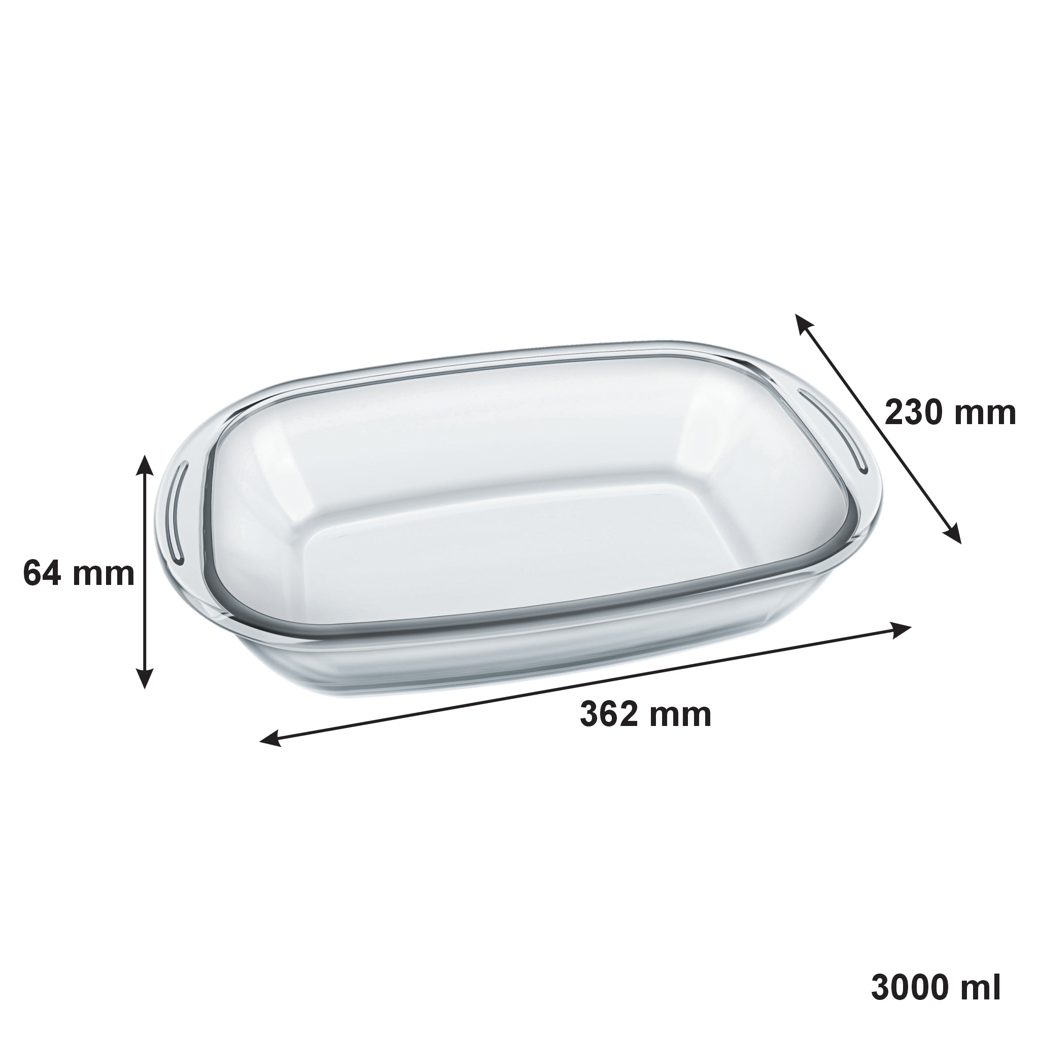CONSOL LISBON RECTANGULAR ROASTER, 3L