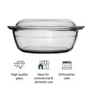 CONSOL CORDOBA ROUND GLASS CASSEROLE WITH LID, 3.1L