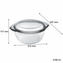 CONSOL CORDOBA ROUND GLASS CASSEROLE WITH LID, 3.1 L