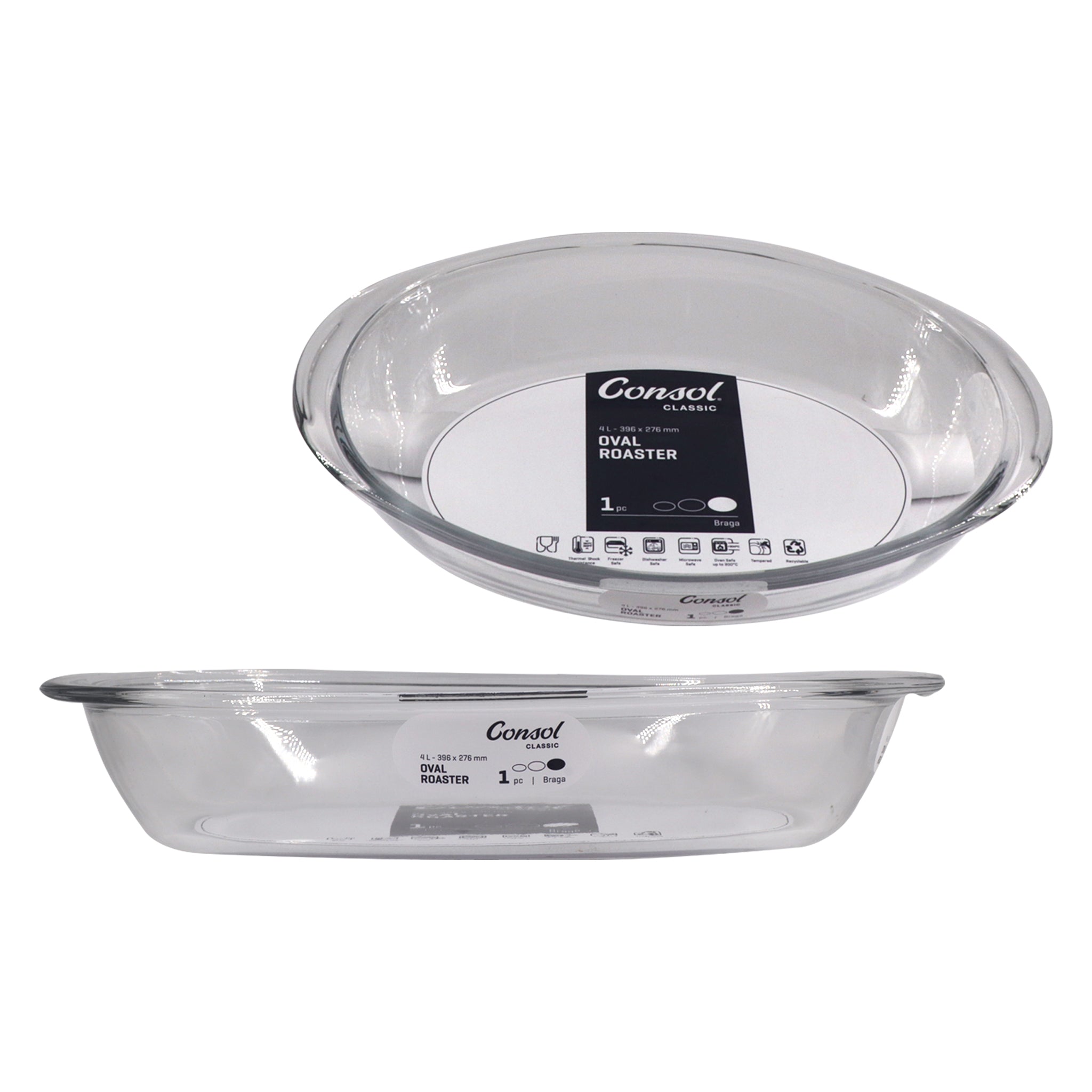 CONSOL BRAGA OVAL ROASTER, 4L