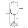 CONSOL SIGNATURE VIENNA CRYSTAL STEM WHITE WINE GLASS 4 PACK, (360ML)