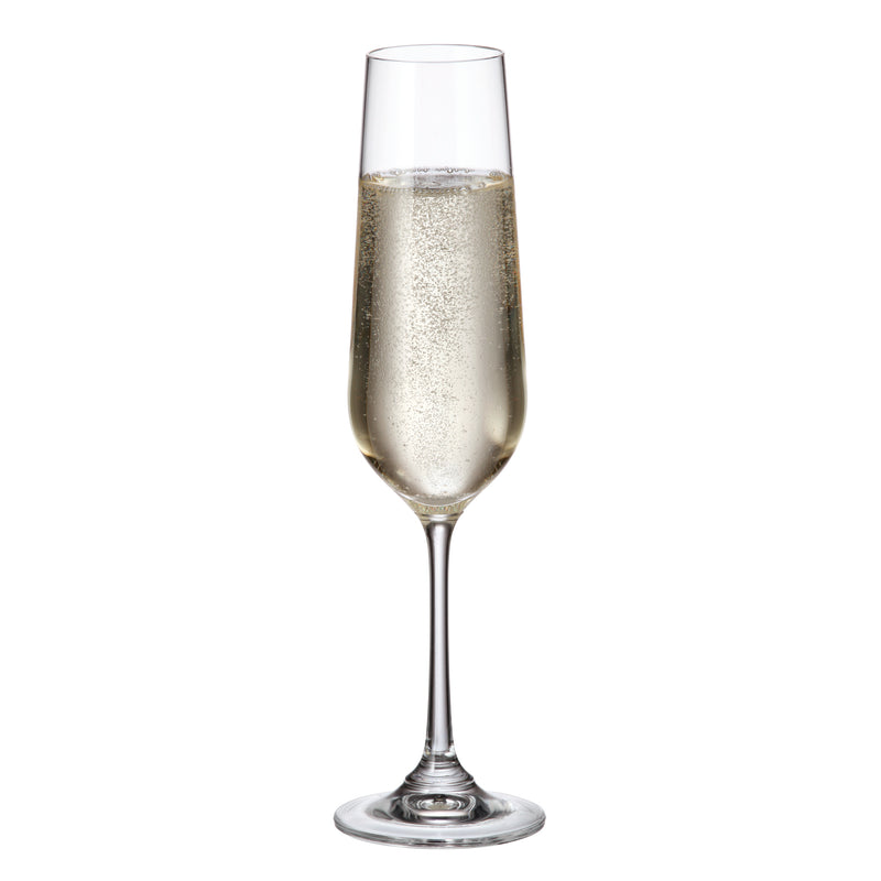 CONSOL SIGNATURE VIENNA STEM CRYSTAL CHAMPAGNE FLUTE 4 PACK, (200ML)