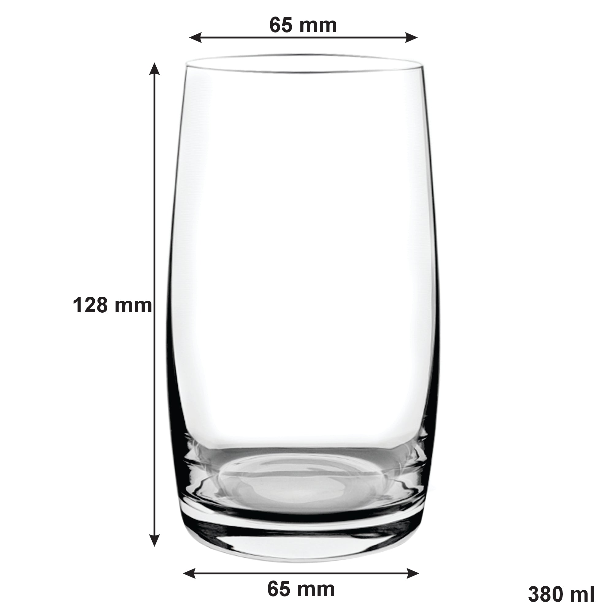 CONSOL SIGNATURE VIENNA CRYSTAL TALL TUMBLER 4PK, 380ML