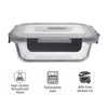 CONSOL MADRID RECT. STORAGE CONTAINER WITH VENTED CLIP ON LID, 370ML