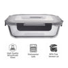 CONSOL MADRID RECT. STORAGE CONTAINER WITH VENTED CLIP ON LID, 630ML