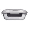 CONSOL MADRID RECT. STORAGE CONTAINER WITH VENTED CLIP ON LID, 630ML