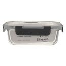 CONSOL MADRID RECT. STORAGE CONTAINER WITH VENTED CLIP ON LID, 630ML (176X132X64MM)