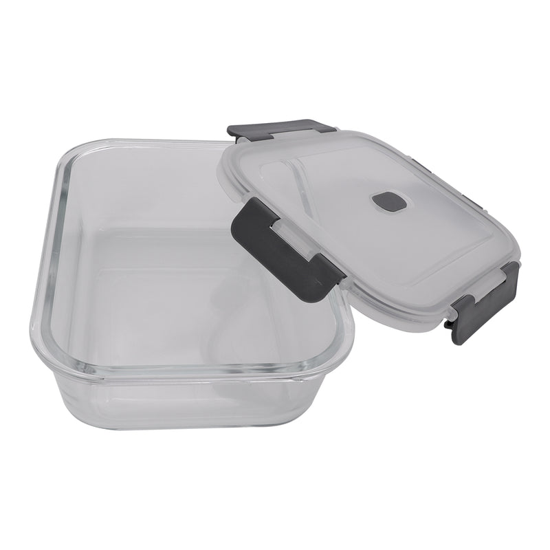 CONSOL MADRID RECT. STORAGE CONTAINER WITH VENTED CLIP ON LID, 1LT (207X154X70MM)