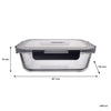 CONSOL MADRID RECT. STORAGE CONTAINER WITH VENTED CLIP ON LID, 1L