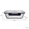 CONSOL MADRID RECT. STORAGE CONTAINER WITH VENTED CLIP ON LID, 1LT (207X154X70MM)