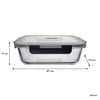 CONSOL MADRID RECT. STORAGE CONTAINER WITH VENTED CLIP ON LID, 1LT (207X154X70MM)