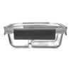 CONSOL MADRID RECT. 3 DIVISION STORAGE CONTAINER WITH CLIP ON LID, 910ML (207X154X70MM)