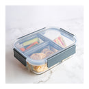 CONSOL MADRID RECT. 3 DIVISION STORAGE CONTAINER WITH CLIP ON LID, 910ML
