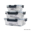 CONSOL MADRID STORAGE CONTAINERS WITH CLIP ON VENTED LIDS VALUE 3PK SET, 1L & 630ML & 370ML