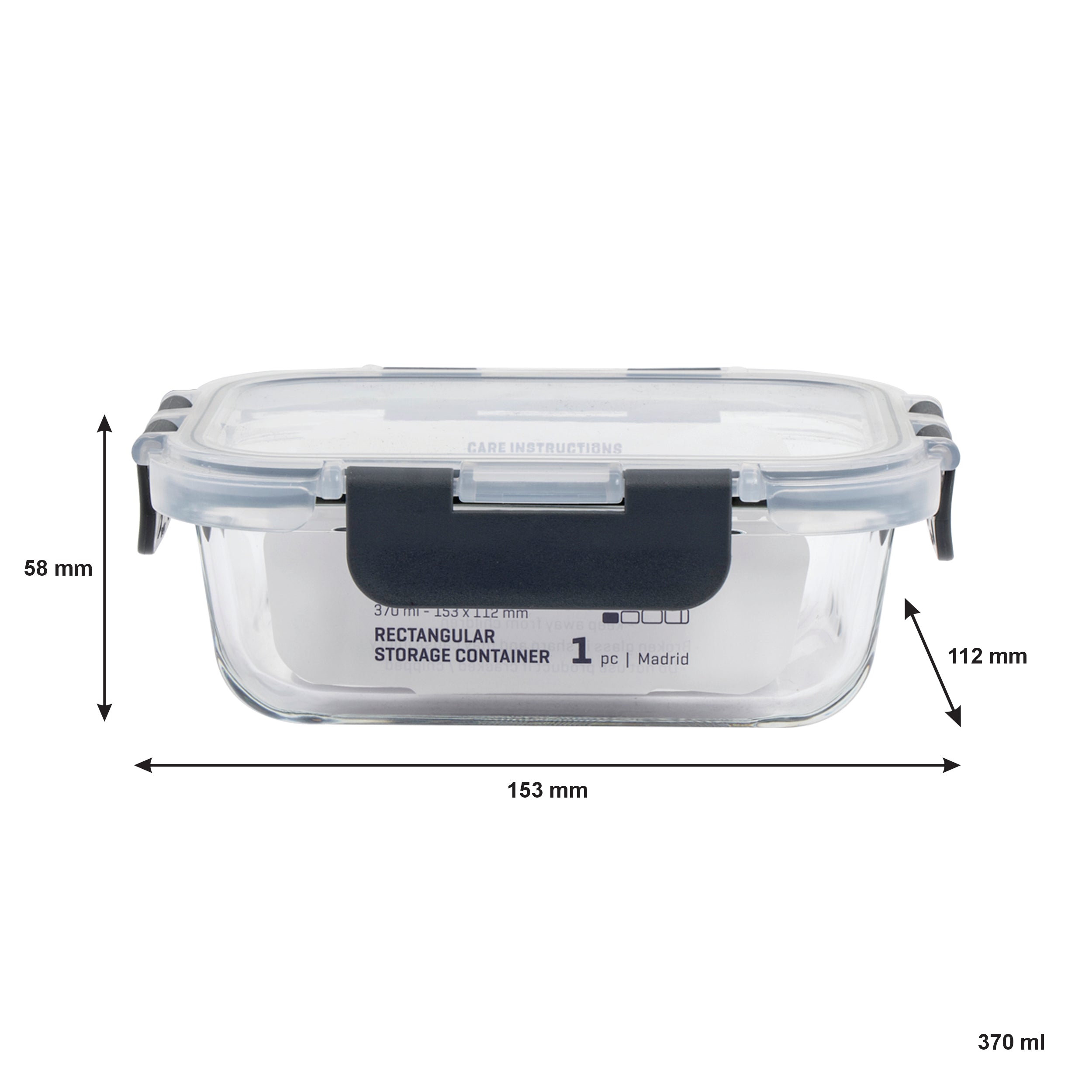 CONSOL MADRID STORAGE CONTAINERS WITH CLIP ON VENTED LIDS VALUE 3PK SET, 1L & 630ML & 370ML