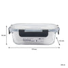 CONSOL MADRID STORAGE CONTAINERS WITH CLIP ON VENTED LIDS VALUE 3PK SET, 1L & 630ML & 370ML