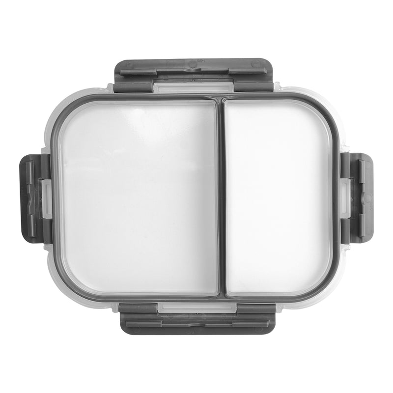 CONSOL MADRID RECT. 2 DIVISION STORAGE CONTAINER WITH CLIP ON LID, 1.36LT (230X175X76MM)