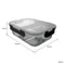 CONSOL MADRID RECT. 2 DIVISION STORAGE CONTAINER WITH CLIP ON LID, 1.36LT (230X175X76MM)