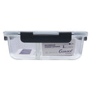CONSOL MADRID RECT. 2 DIVISION STORAGE CONTAINER WITH CLIP ON LID, 1.36L