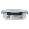 CONSOL MADRID RECT. 2 DIVISION STORAGE CONTAINER WITH CLIP ON LID, 1.36L