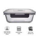 CONSOL MADRID RECT. STORAGE CONTAINER WITH CLIP ON VENTED LID, 1.5L