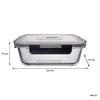 CONSOL MADRID RECT. STORAGE CONTAINER WITH CLIP ON VENTED LID, 1.5L