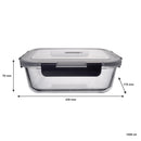 CONSOL MADRID RECT. STORAGE CONTAINER WITH CLIP ON VENTED LID, 1.5LT (230X175X76MM)