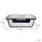 CONSOL MADRID RECT. STORAGE CONTAINER WITH CLIP ON VENTED LID, 1.5LT (230X175X76MM)