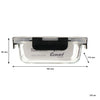 CONSOL MADRID STORAGE CONTAINERS WITH CLIP ON VENTED LIDS VALUE 4PK - 1.5L l 1L l 630ML l 370ML