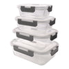 CONSOL MADRID STORAGE CONTAINERS WITH CLIP ON VENTED LIDS VALUE 4PK - 1.5L l 1L l 630ML l 370ML