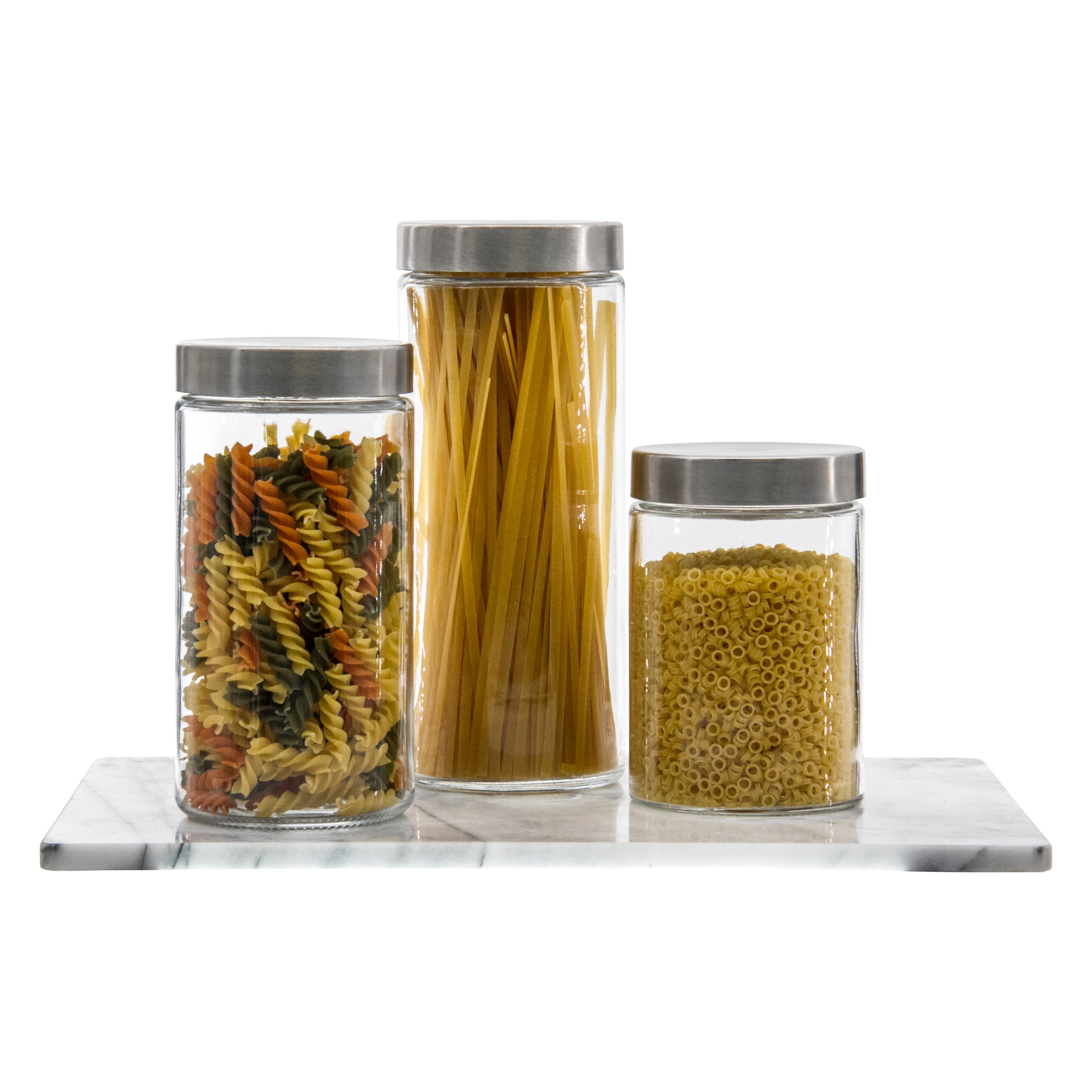 CONSOL CHICAGO CANISTERS WITH STAINLESS STEEL LIDS 3PK SET