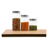 CONSOL CHICAGO CANISTERS WITH ST STEEL LIDS 3 PIECE SET, (170/220/275X115MM DIA)