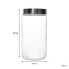 CONSOL CHICAGO CANISTERS WITH ST STEEL LIDS 3 PIECE SET, (170/220/275X115MM DIA)