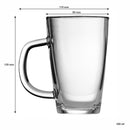 REGENT LATTE GLASS BULLET SHAPE MUG, 350ML