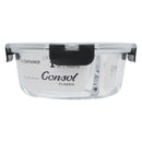CONSOL MADRID 3 DIVISION ROUND STORAGE CONTAINER WITH CLIP LID, 910ML (180MM DIAX75MM)