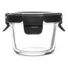 CONSOL ROUND GLASS BABY FOOD CONTAINERS WITH VENTED CLIP LIDS 2PK, 130ML