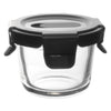 CONSOL ROUND GLASS BABY FOOD CONTAINERS WITH VENTED CLIP LIDS 2PK, 130ML